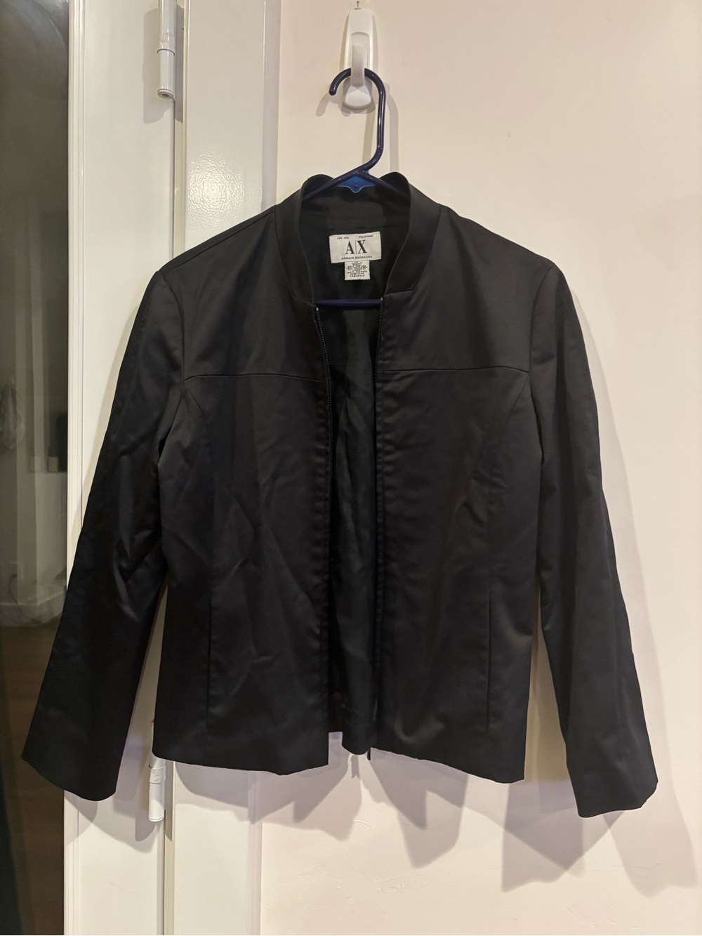 Armani Exchange Women's Black Bomber Jacket